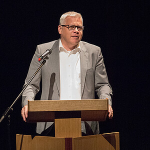 Grußworte vom Sächsischen Ministerium für Wissenschaft und Kunst. Foto: C. Glatz