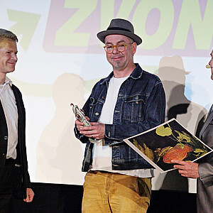 Christpoph Mehnert (ZVON) & Jan Baset Střítežský (für Publikumspreis Langfilm) ® Hannes Rönsch