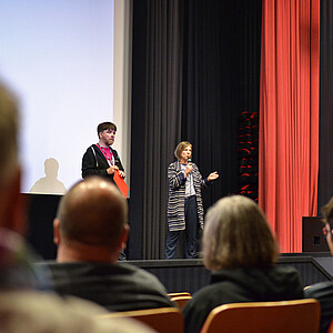 Film talk with Grit Lemke about "Bei uns heißt sie Hanka" ® Samuel Wagner